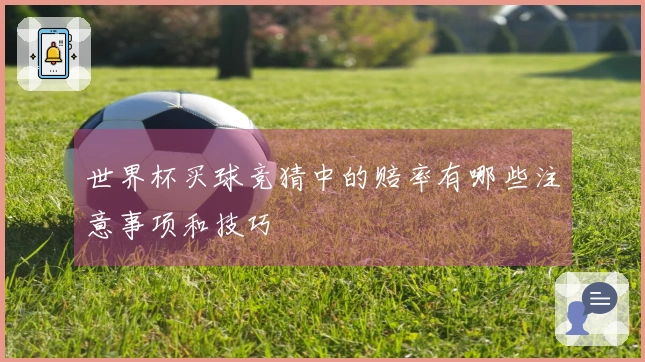 世界杯买球竞猜中的赔率有哪些注意事项和技巧